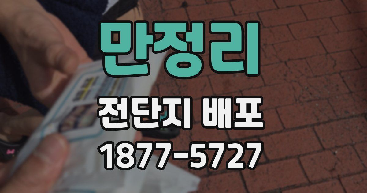 만정리 전단지 배포