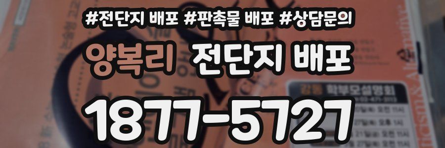 양복리 전단지 배포