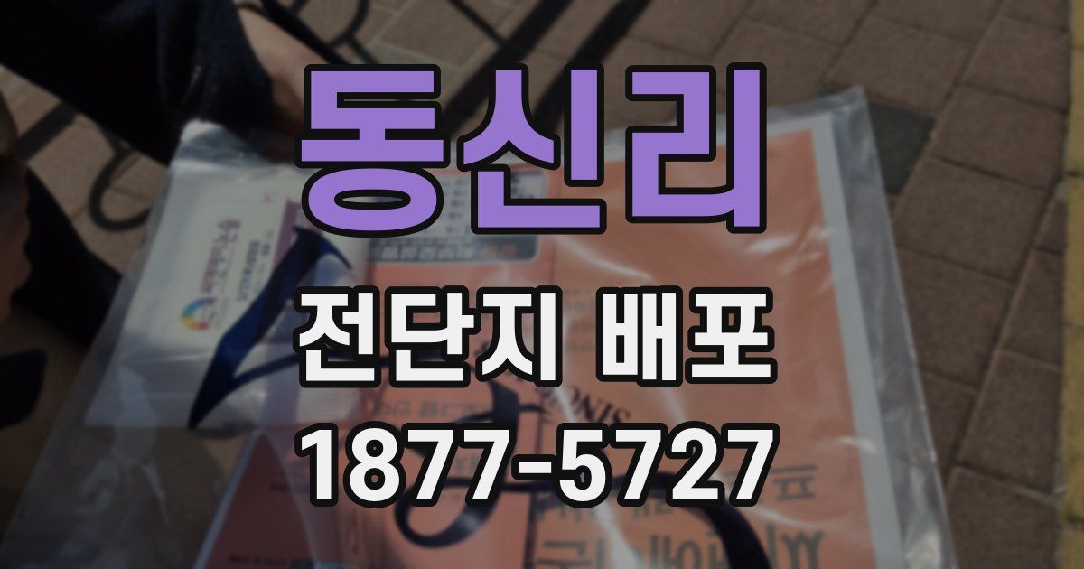 동신리 전단지 배포