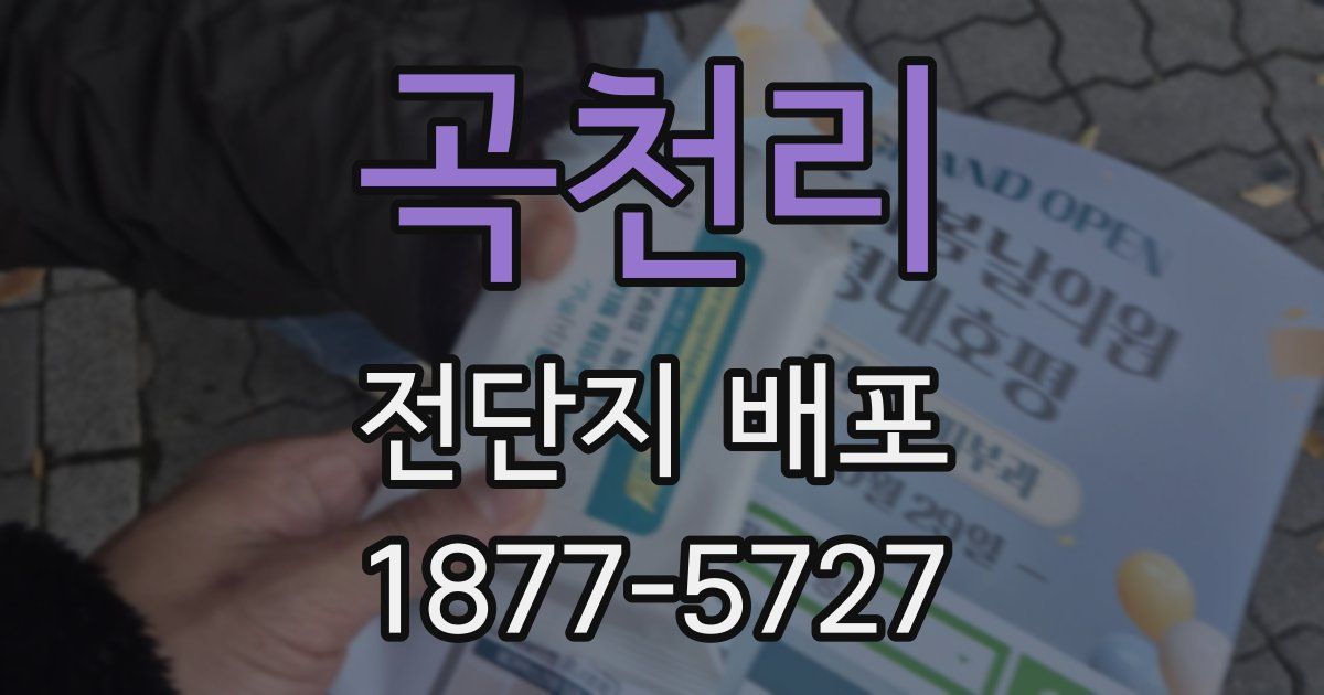 곡천리 전단지 배포