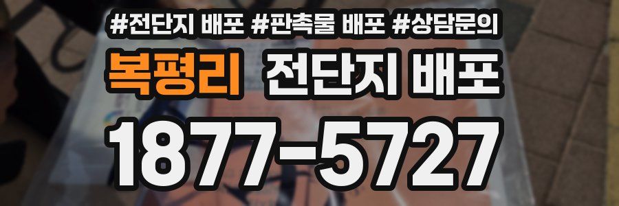 복평리 전단지 배포