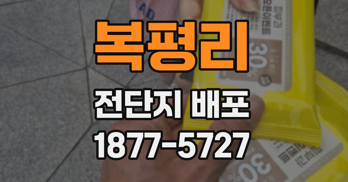 복평리 전단지 배포