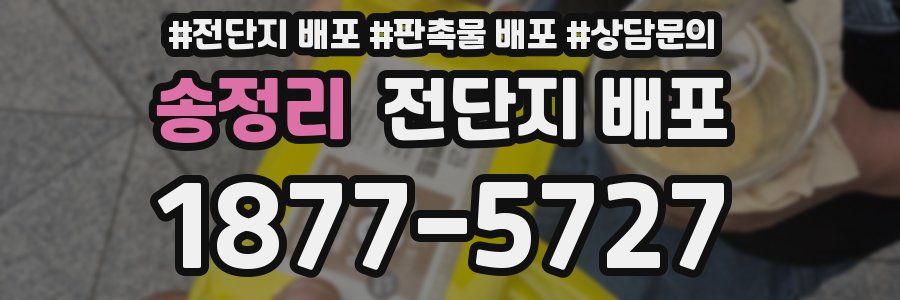 송정리 전단지 배포