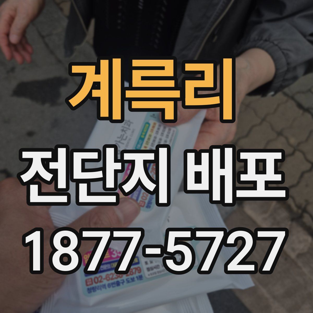 계륵리 전단지 배포
