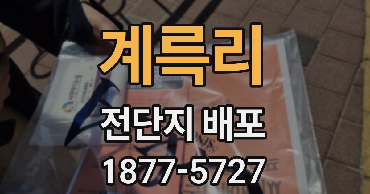 계륵리 전단지 배포