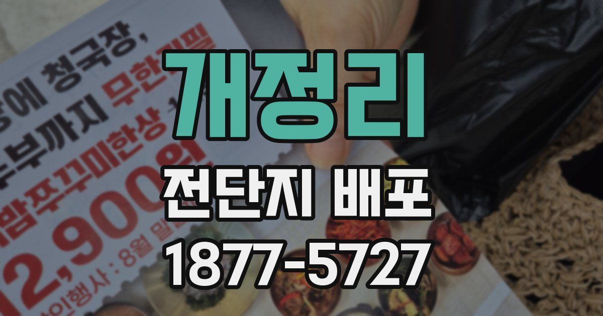 개정리 전단지 배포