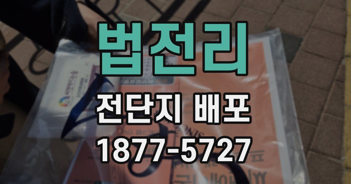 법전리 전단지 배포