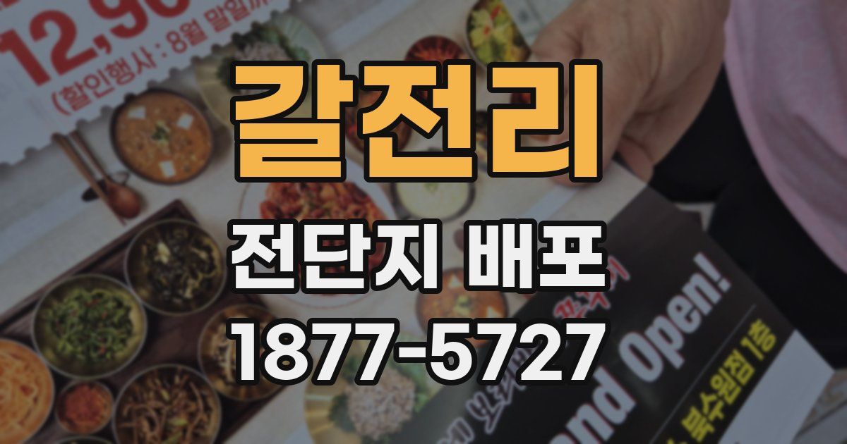 갈전리 전단지 배포