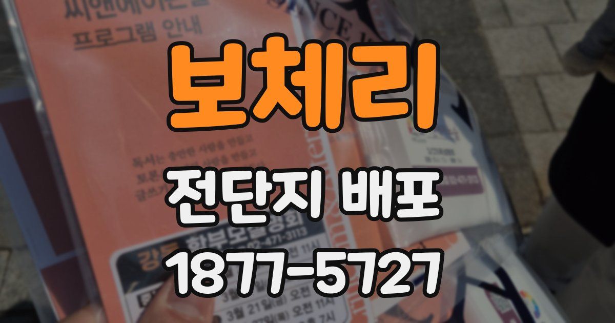 보체리 전단지 배포