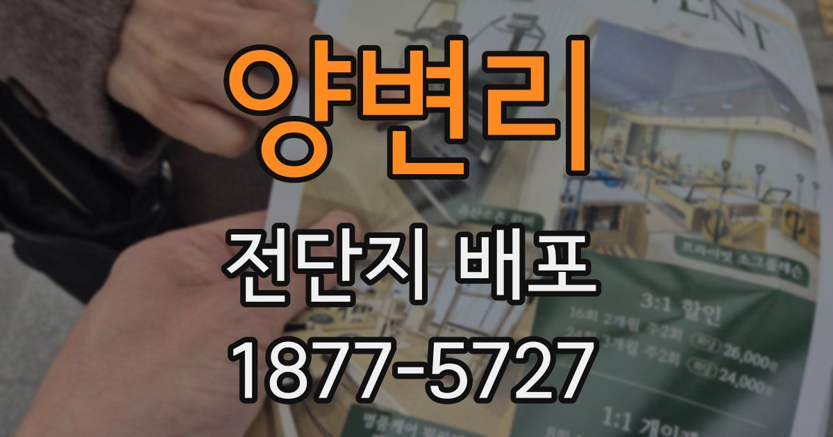 양변리 전단지 배포