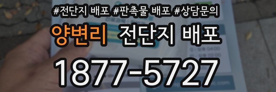양변리 전단지 배포