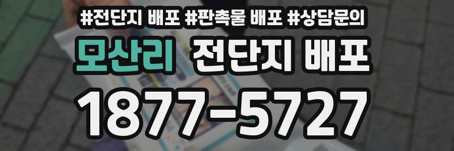모산리 전단지 배포