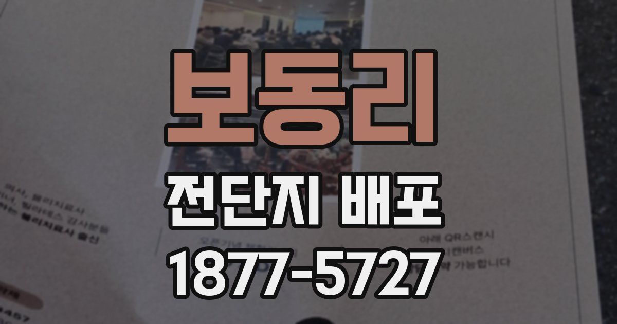 보동리 전단지 배포