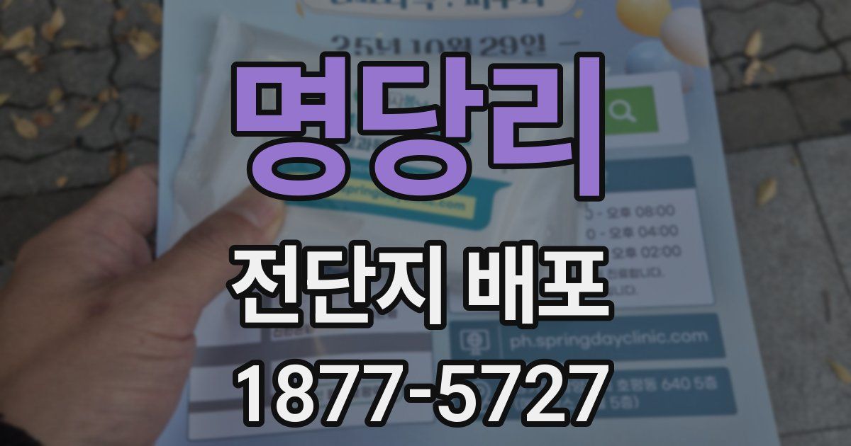 명당리 전단지 배포