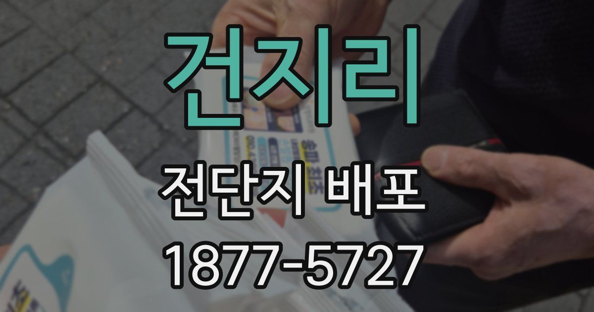 건지리 전단지 배포