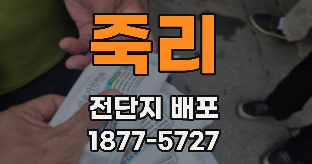 죽리 전단지 배포
