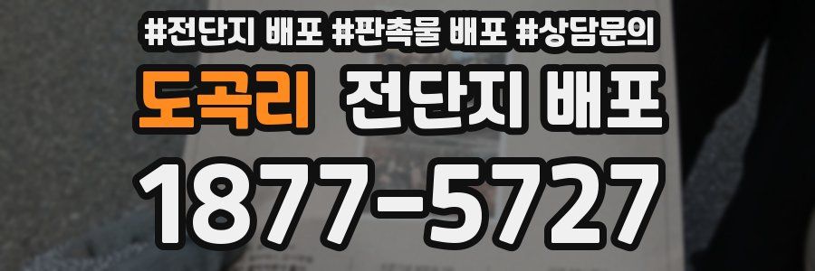 도곡리 전단지 배포