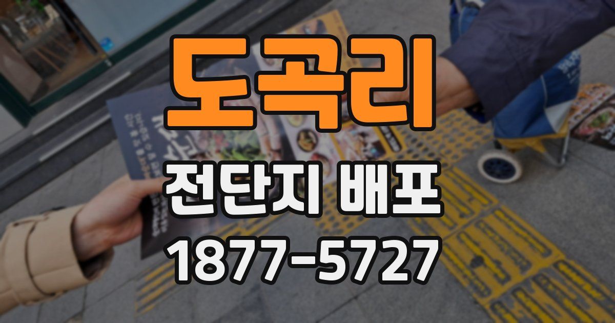도곡리 전단지 배포
