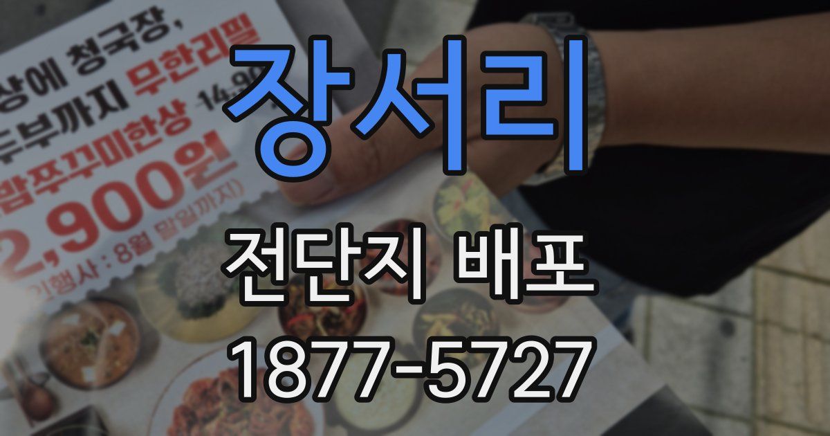 장서리 전단지 배포