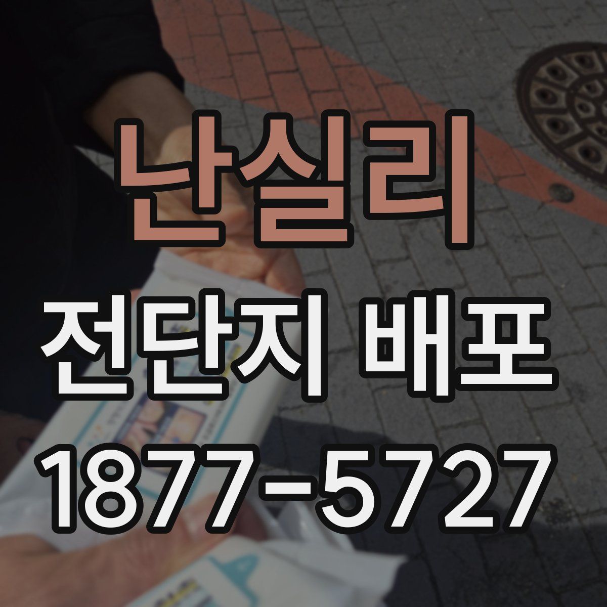 난실리 전단지 배포