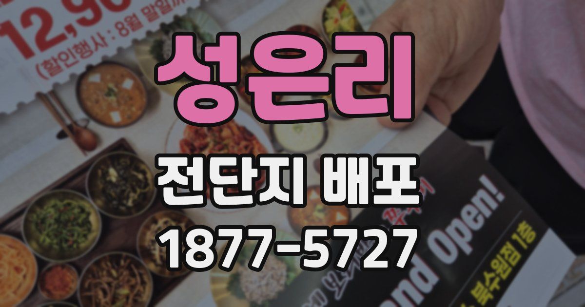 성은리 전단지 배포