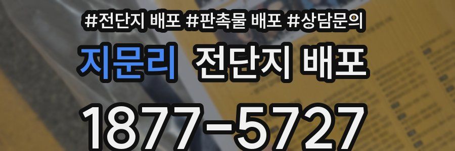 지문리 전단지 배포