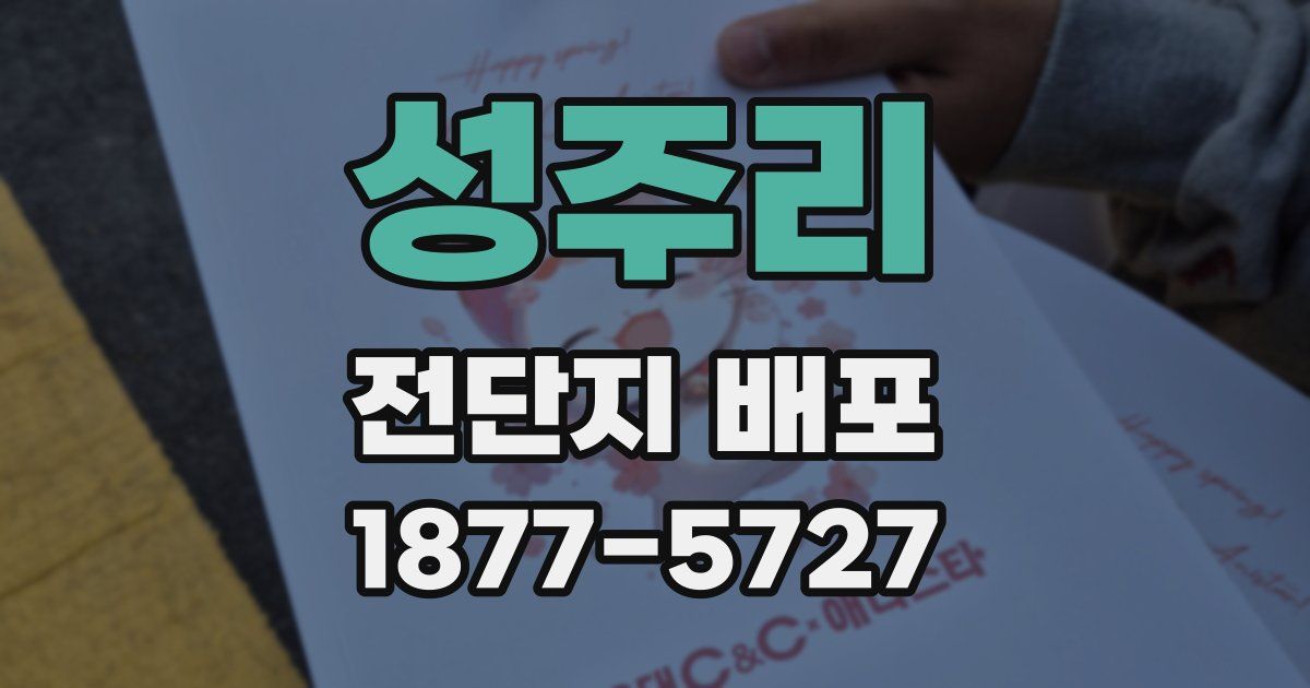 성주리 전단지 배포