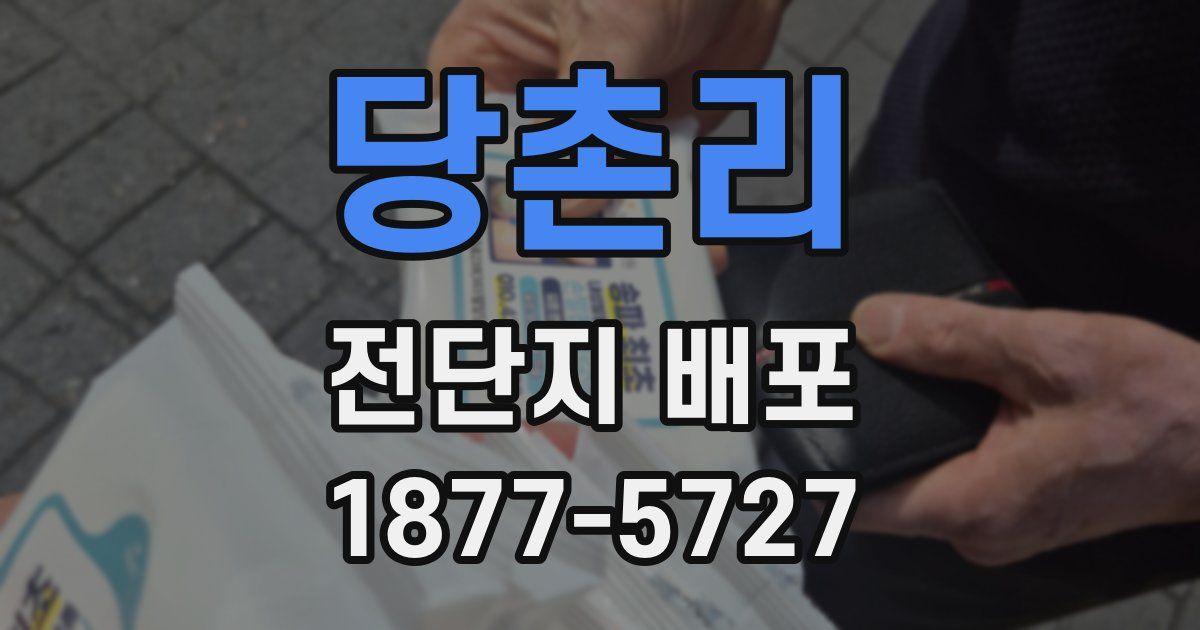 당촌리 전단지 배포