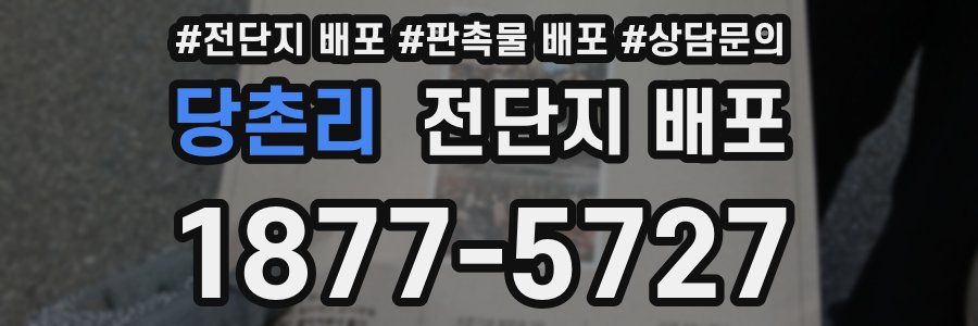 당촌리 전단지 배포
