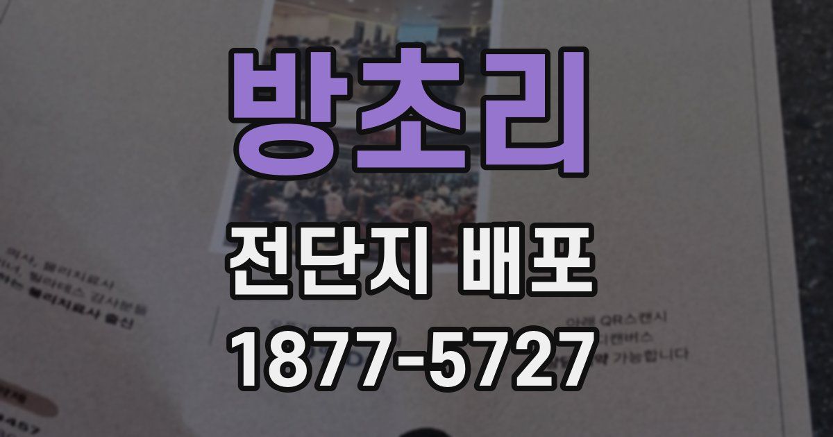 방초리 전단지 배포