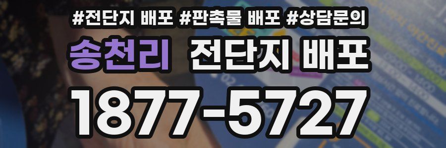 송천리 전단지 배포