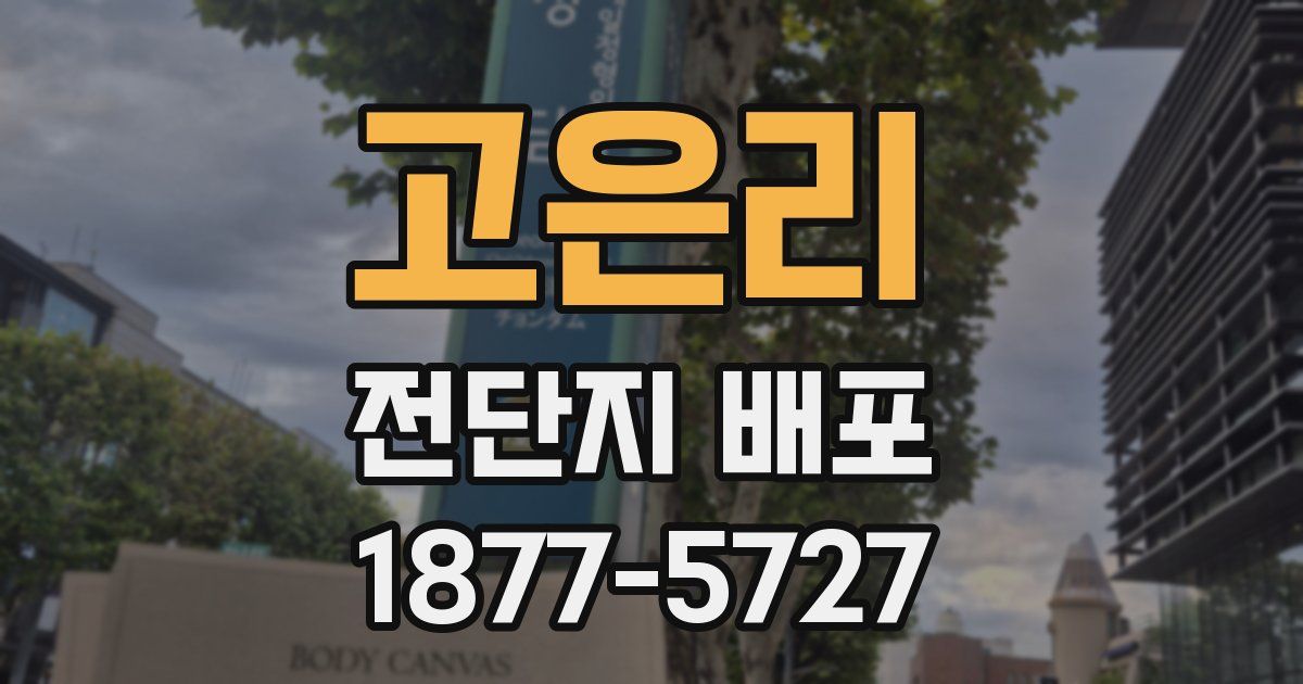 고은리 전단지 배포