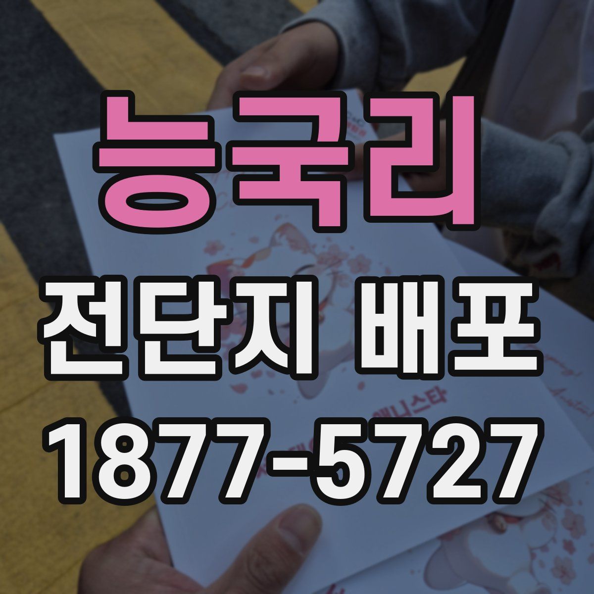 능국리 전단지 배포