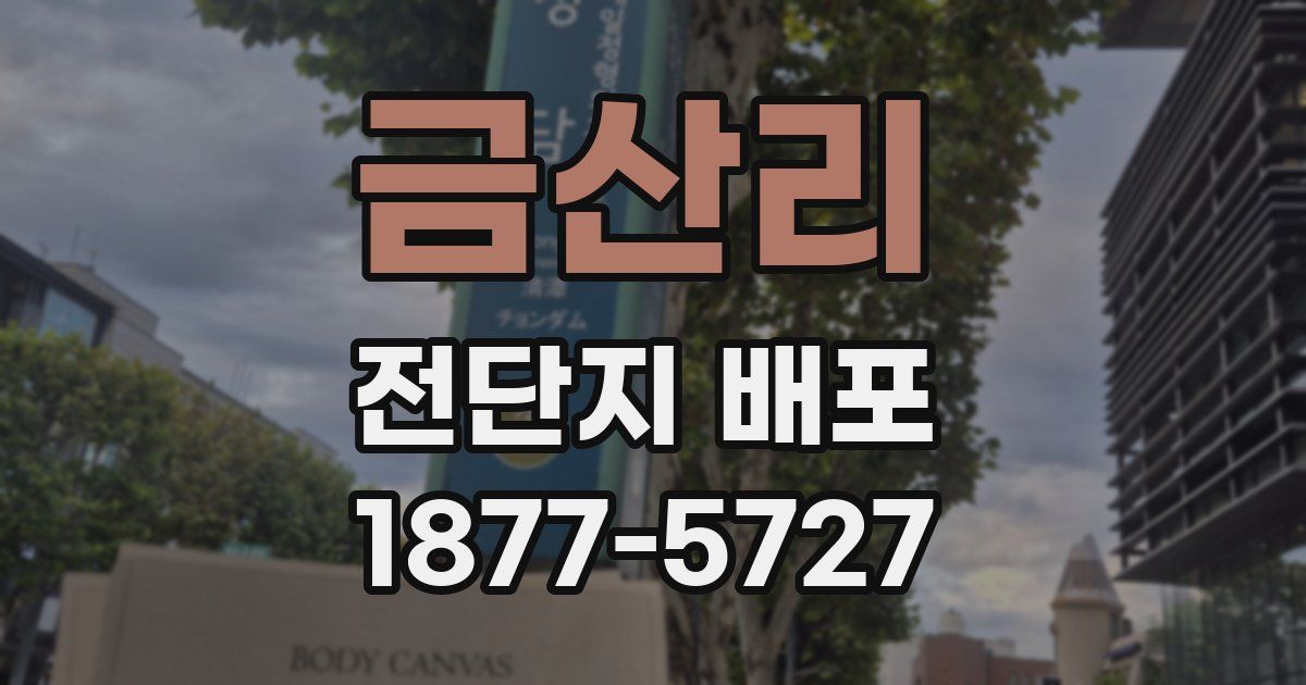 금산리 전단지 배포
