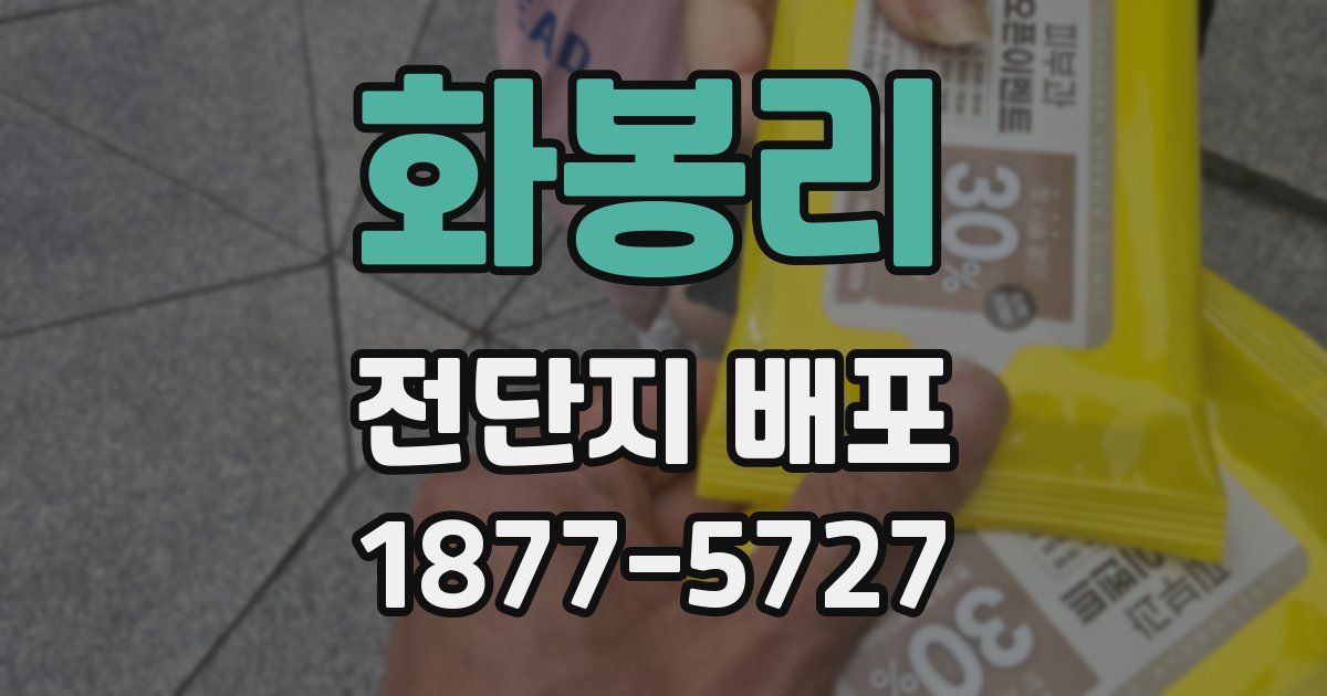 화봉리 전단지 배포