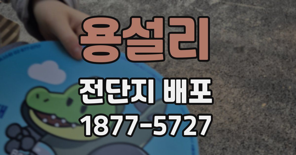 용설리 전단지 배포