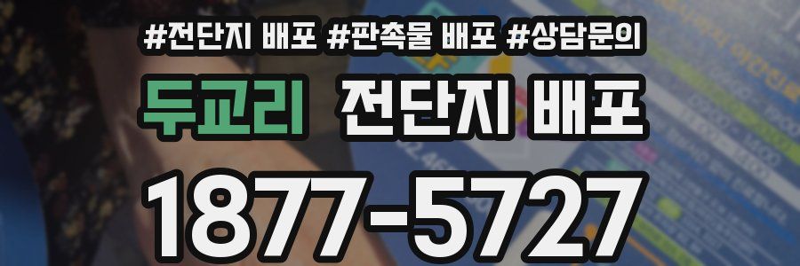 두교리 전단지 배포