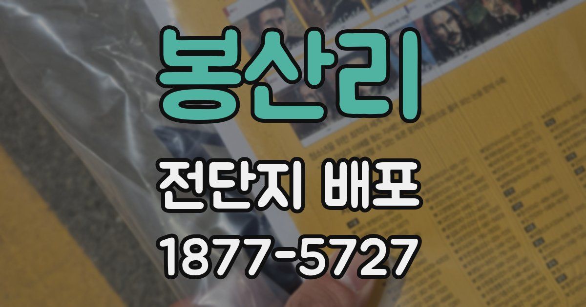 봉산리 전단지 배포
