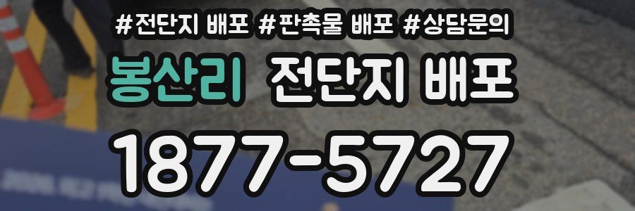 봉산리 전단지 배포
