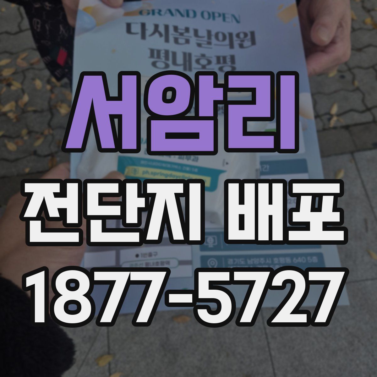 서암리 전단지 배포