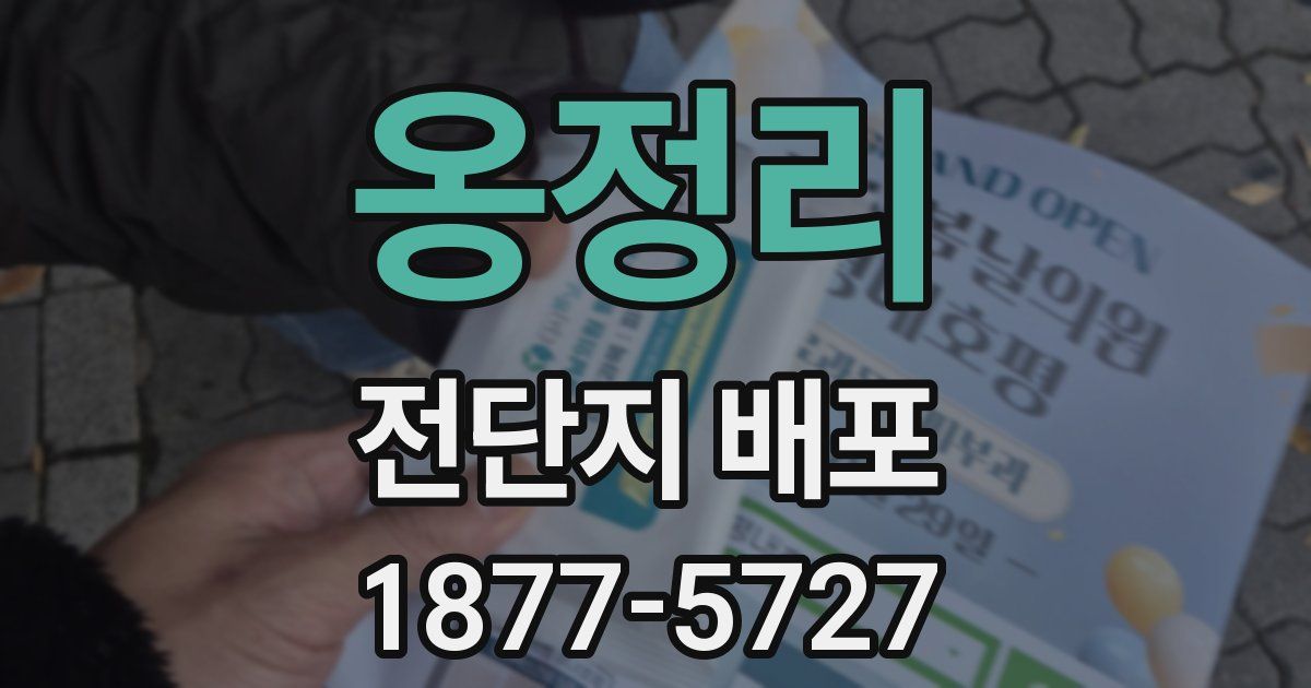 옹정리 전단지 배포