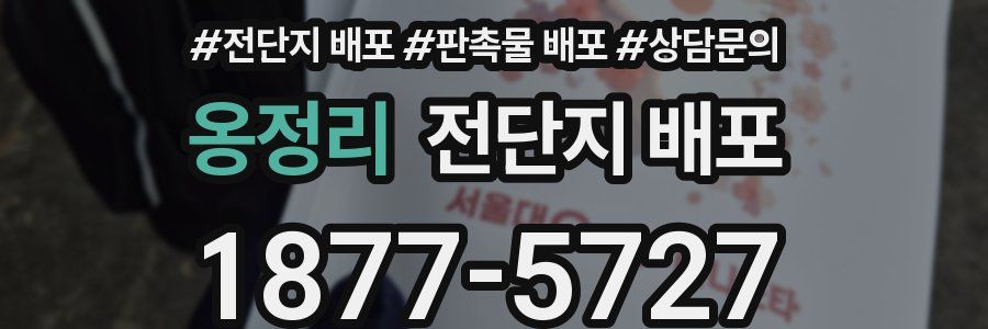 옹정리 전단지 배포