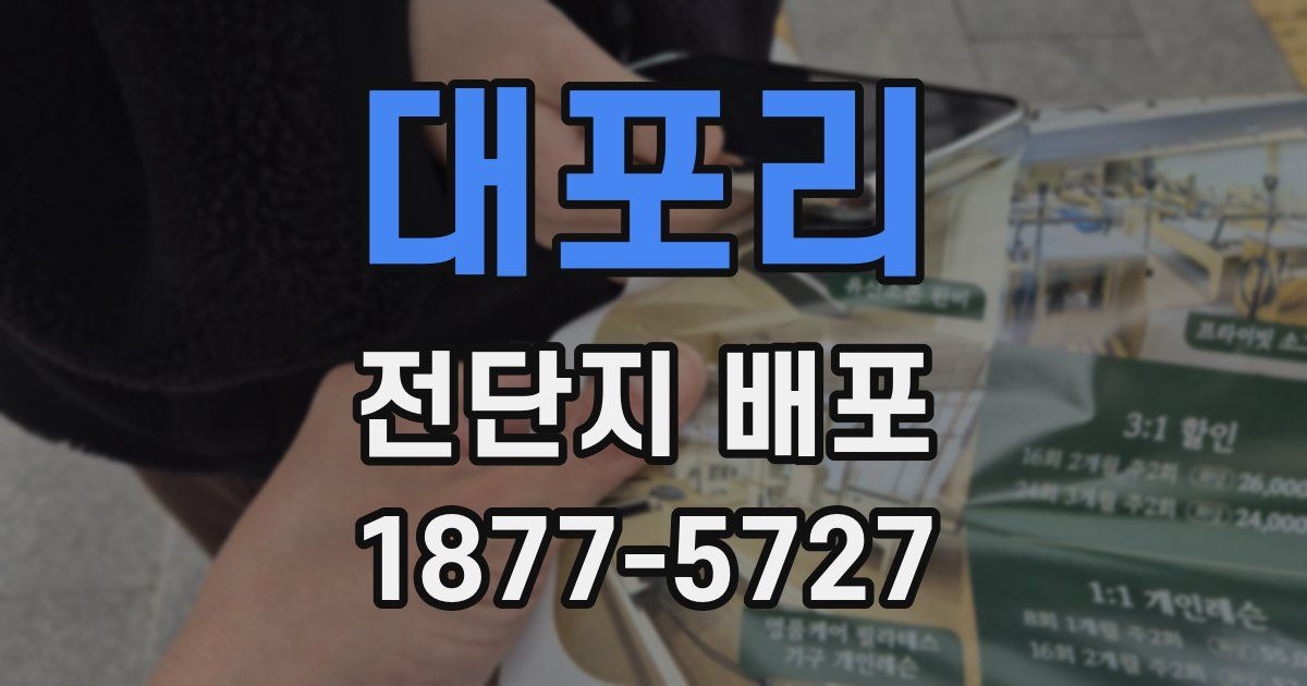 대포리 전단지 배포