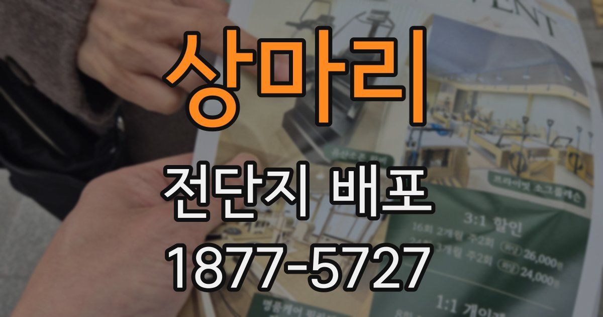 상마리 전단지 배포
