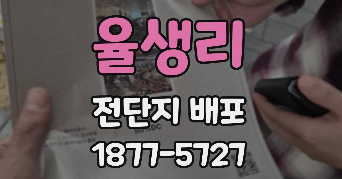 율생리 전단지 배포