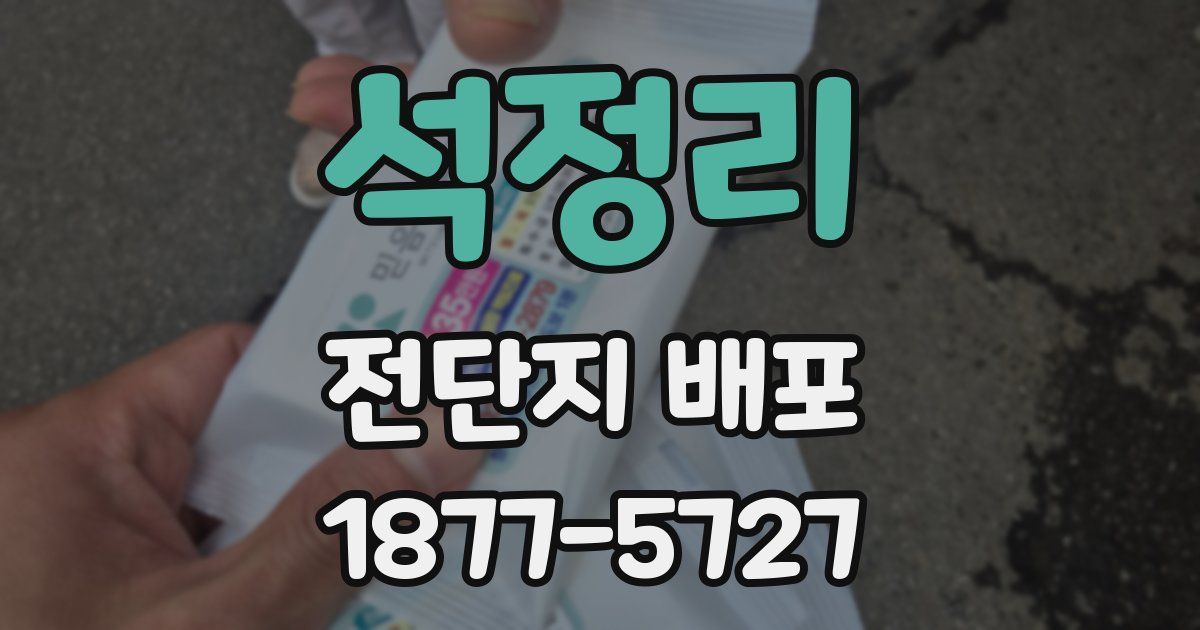 석정리 전단지 배포
