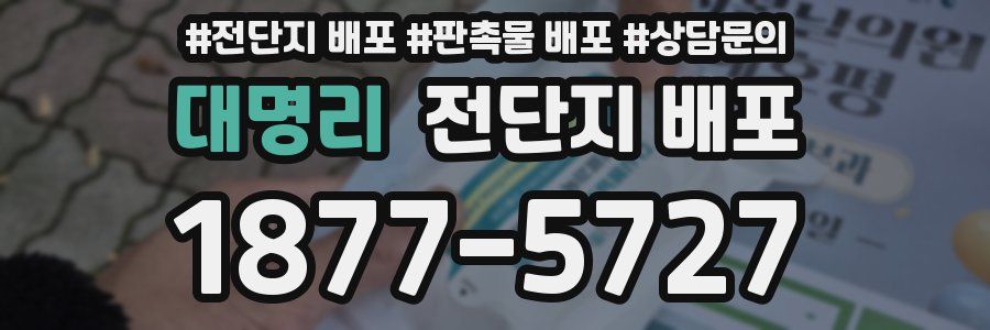 대명리 전단지 배포