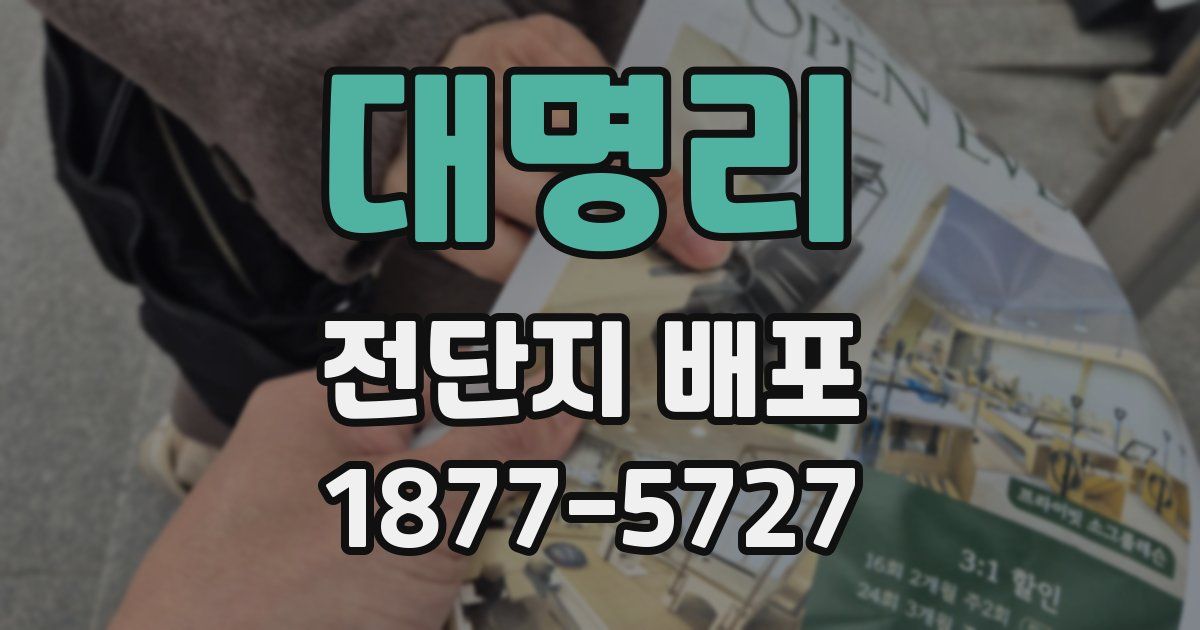 대명리 전단지 배포