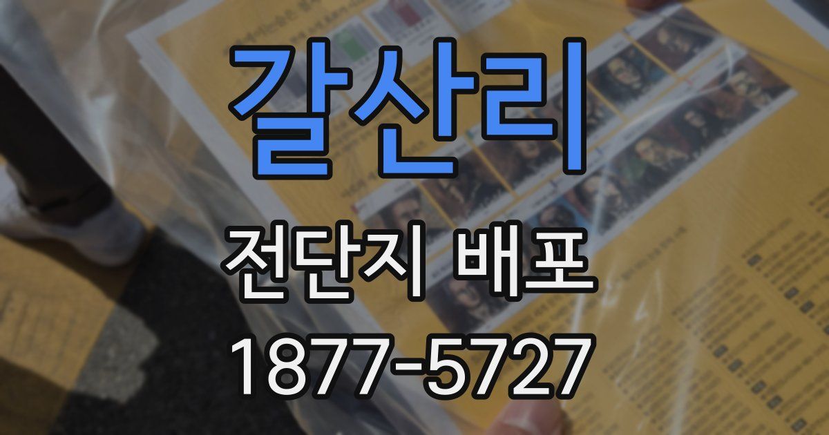 갈산리 전단지 배포