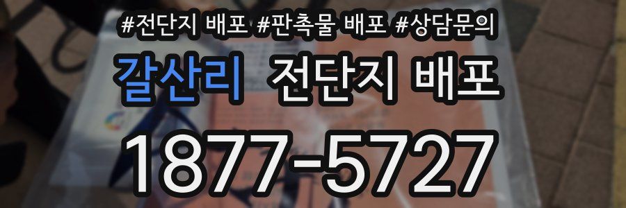 갈산리 전단지 배포